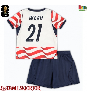 Förenta stater Timothy Weah #21 Hemmakläder Barn VM 2026 Kortärmad (+ Korta byxor)